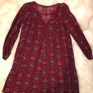 American Eagle Red Floral Print Dress